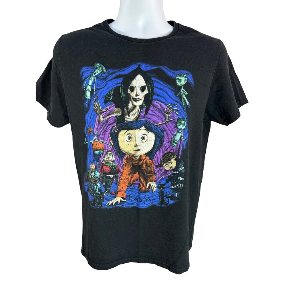 Coraline Laika Dark Fantasy Black T-Shirt - Men's Size Medium